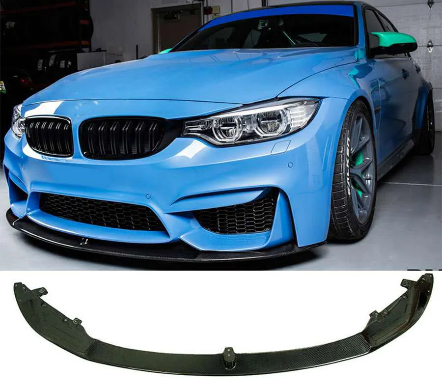 M P Стиль углеродного волокна передний бампер спойлер Подходит для BMW F80 F82 M3 M4|bumper