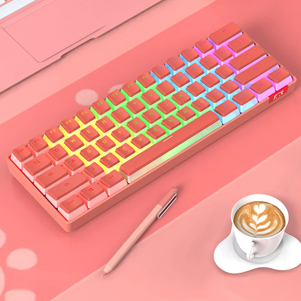 

Беспроводная игровая клавиатура STK61, Механическая игровая клавиатура, клавиши для ПК, телефона, планшета