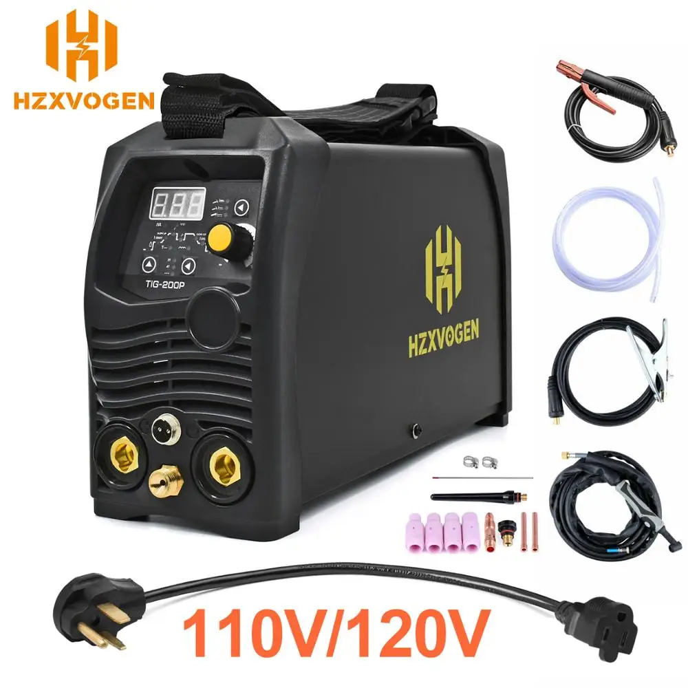 HZXVOGEN Tig сварочный аппарат TIG200 импульсный Tig Arc 2 в 1 Профессиональный 2T 4T Tig аргоновый газовый сварочный Tig сварочный аппарат 110V 220V мощность
