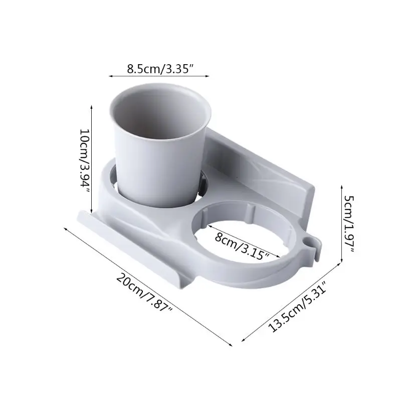 Настенный держатель для волос пластиковый фен с двойным отверстием | Бытовая