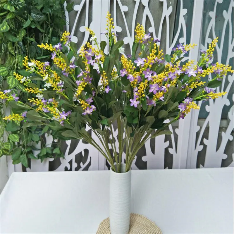 10 шт. поддельные изнасилование цветок (7 стеблей долларов США/шт) 34 25 &quotДлина