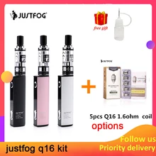 Стартовый vape набор Justfog Q16 с аккумулятором 900 мАч J-Easy 9, набор электронных сигарет с клиромайзером 1,9 мл Q16