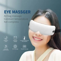 foldable rechargeabl eye massager with bluetooth music select heat mode air vibration hot compress relax muscle remove wrinkle