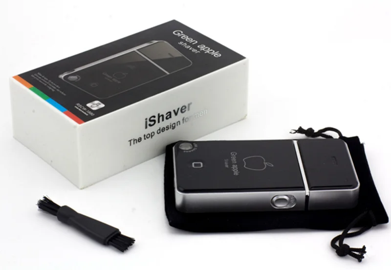 with box Kemei электробритва, мини USB бритвенный станок, зарядка, Беспроводная Машинка для стрижки усов, портативный мужской триммер для бороды 40D - Цвет: with box