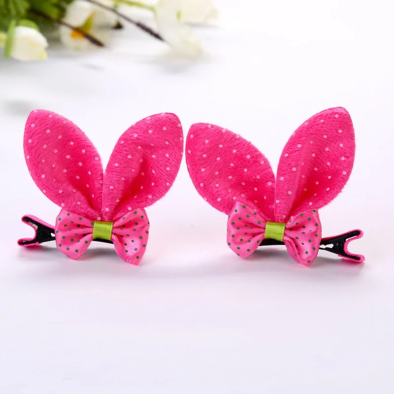 1pcs Cute Girl's Hair Clips Barrettes 3D Dot Butterfly Rabbit Ears Cloth Hairpins Princess Bows for Girls kids Handmade Acce | Детская