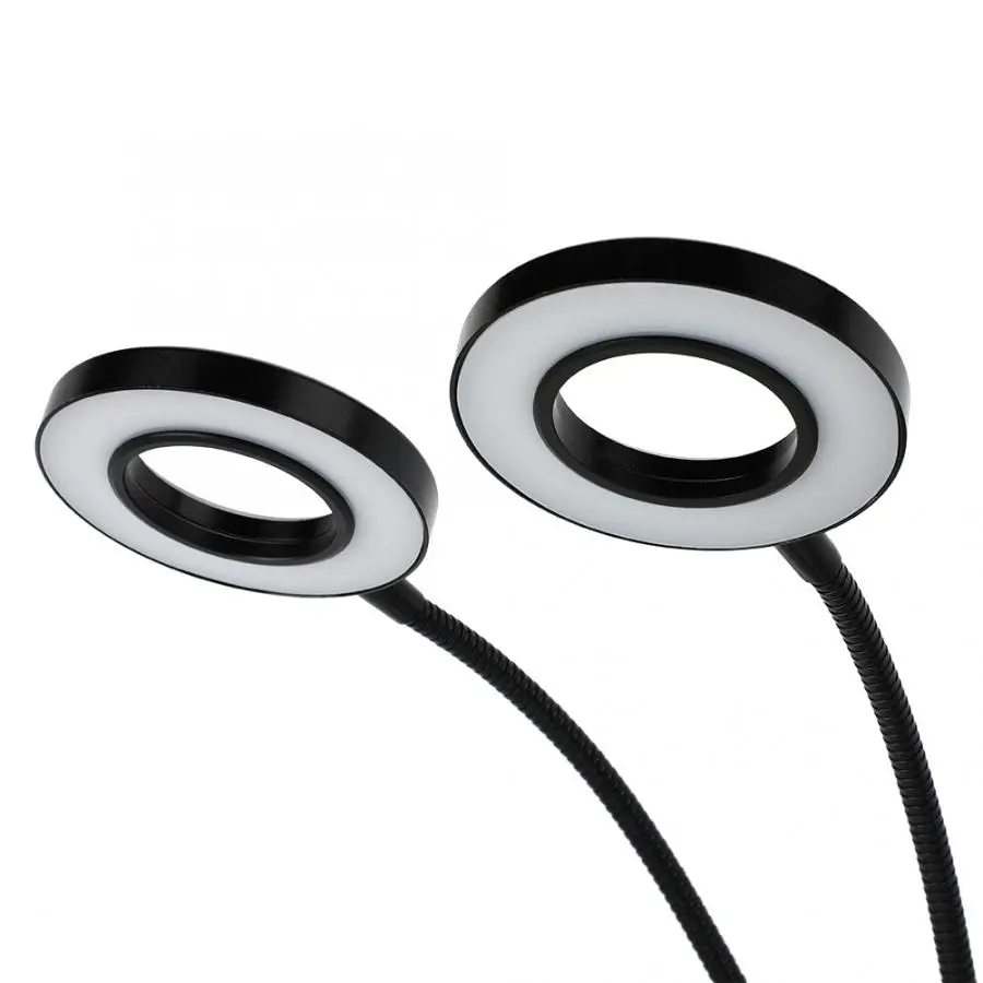 Светодиодная лампа с зажимом для выращивания растений 2 головки 18 Вт USB