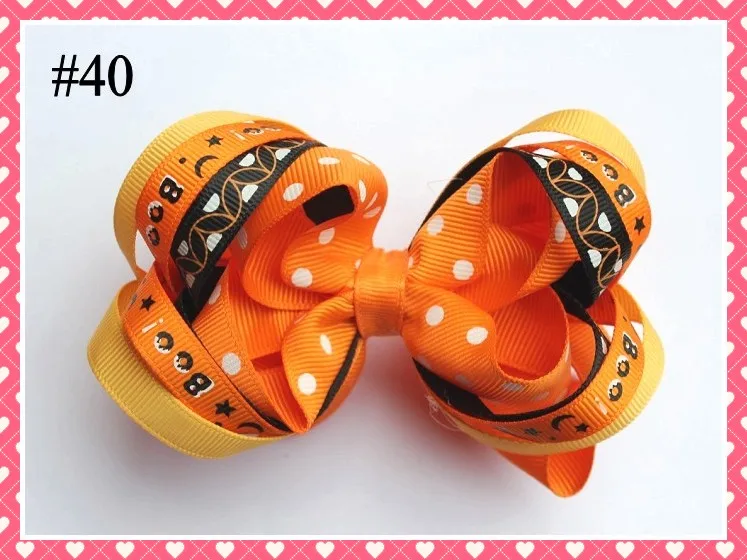 Бесплатная доставка 100 шт. Бутик для Хэллоуина банты волос на День Благодарения