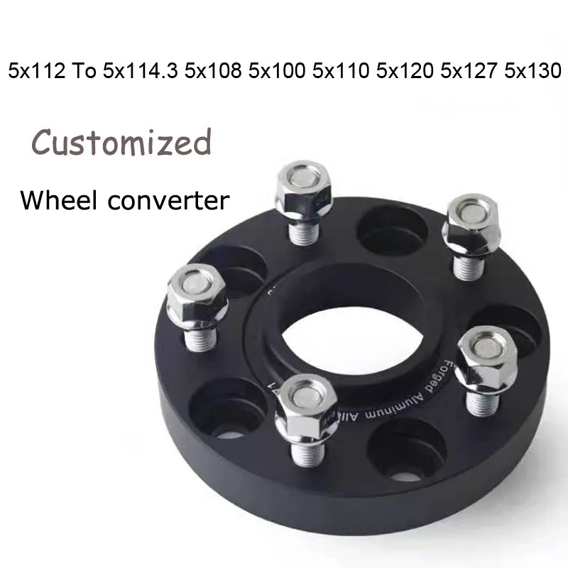 Customized Conversion Wheel Spacers Aluminum Hub widened Adapter Kit 5x112 To 5x114.3 5x108 5x100 5x110 5x120 5x127 Separadores