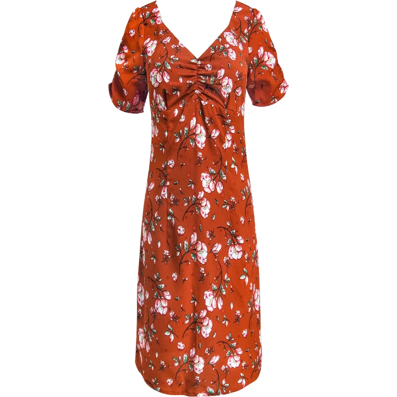 Rusttydustty 2020 Женская одежда Летние шифоновые платья с цветочным принтом уличные