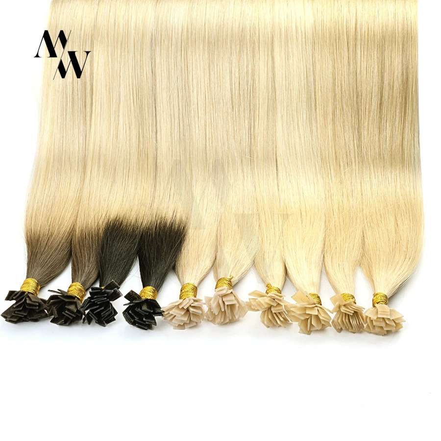 MW 24 дюйма Прямые волосы для наращивания с прямыми кончиками Remy Натуральные в