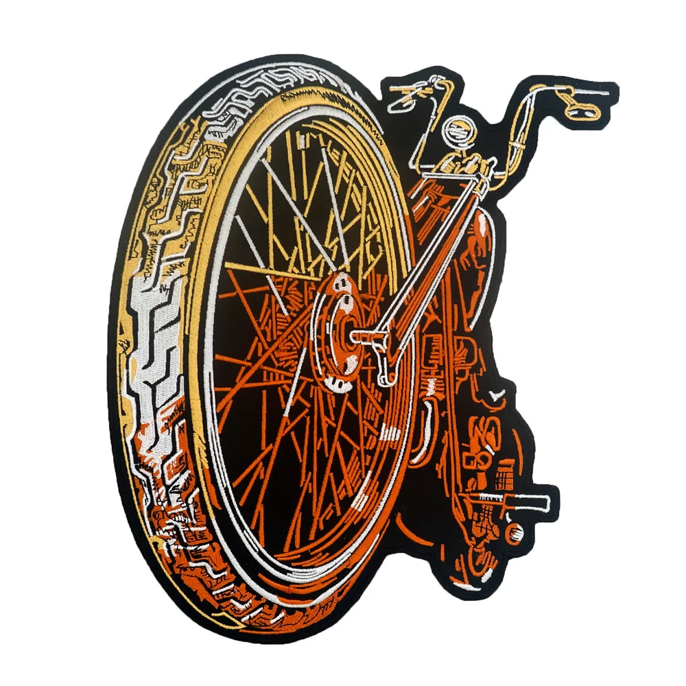 Большой мотоциклетный вышитый задник панк байкерские нашивки одежда наклейки