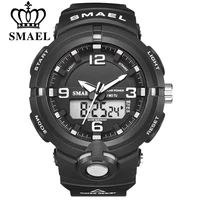 new 2021 smael brand solar energy watch digital quartz men sports watches multifunctional dual time outdoor military wristwatch