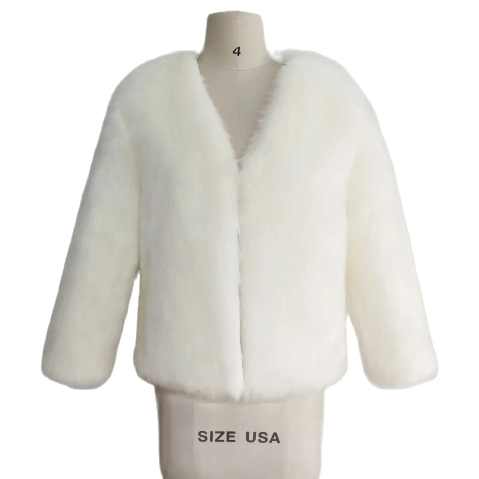 T0676 Europe and America fashion imitation fox fur Coat Autumn &ampWinter Furry Overcoat Women Casual Short Jacket | Женская одежда