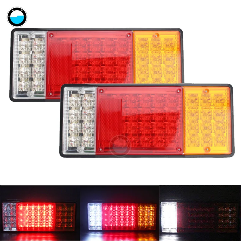 2 шт. водонепроницаемый автомобильный 8 19 20 30 46 72LED задний светильник пара Лодочный Прицеп 12 В/24 В задние части для прицепа грузовика автомобильный светильник i - Цвет: 2 pcs 44 LED