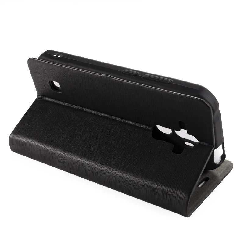 Кожаный чехол с текстурой древесины для телефона Doogee S40 чехол-книжка 4G Lite Pro