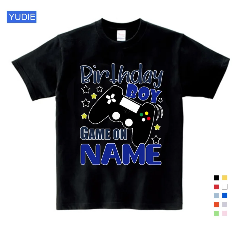 Boys T Shirt Game on T Shirts Kids Clothing Custom Name Birthday T-shirt Girls Clothes Children Toddler Baby Tees Summer Casual