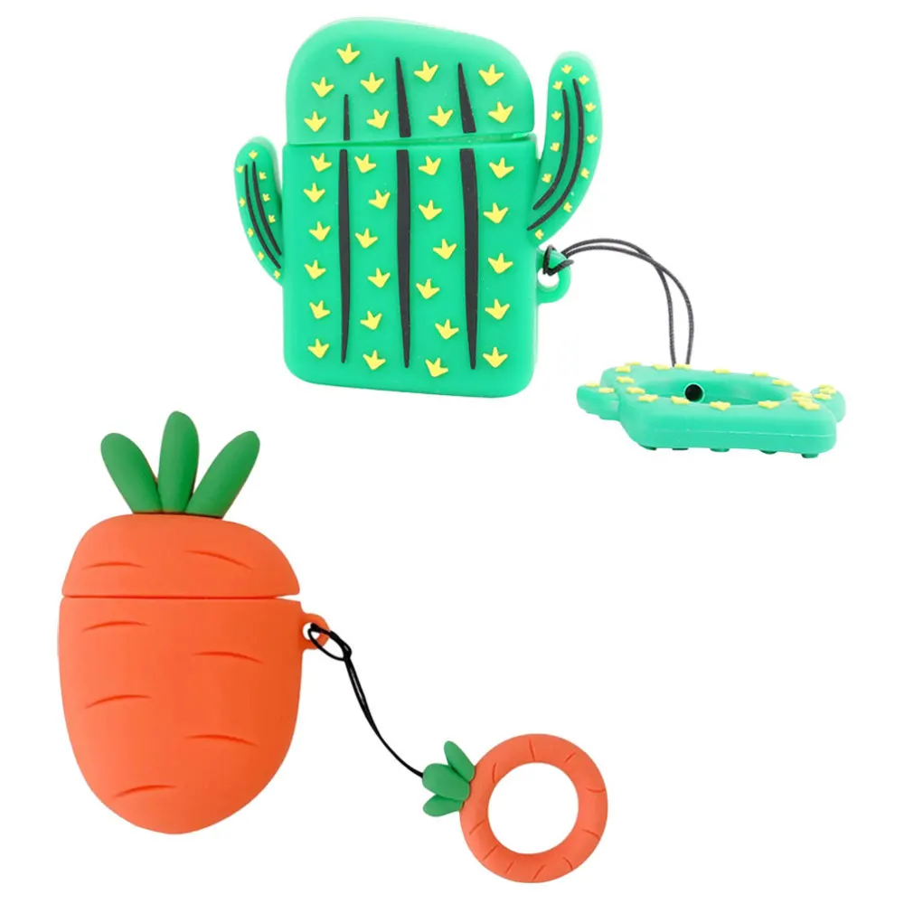 

2pcs Wireless Earphone Protectors Protective Shells Carrot Earphone Protector