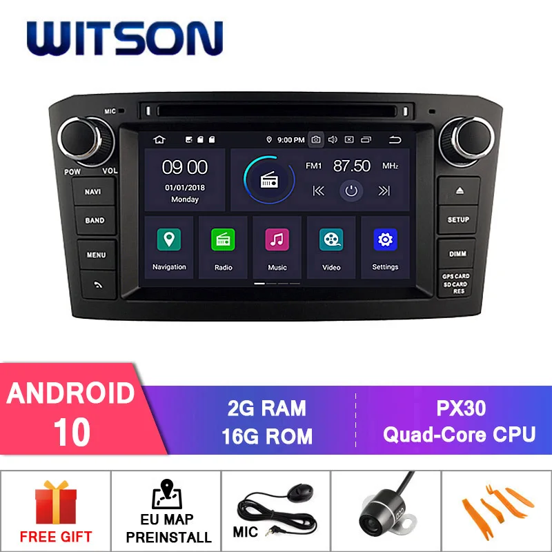 WITSON Android 10 0 IPS HD экран для TOYOTA AVENSIS 2005 2007 автомобильный DVD GPS радио 4 ГБ ОЗУ 64 Гб флэш 8