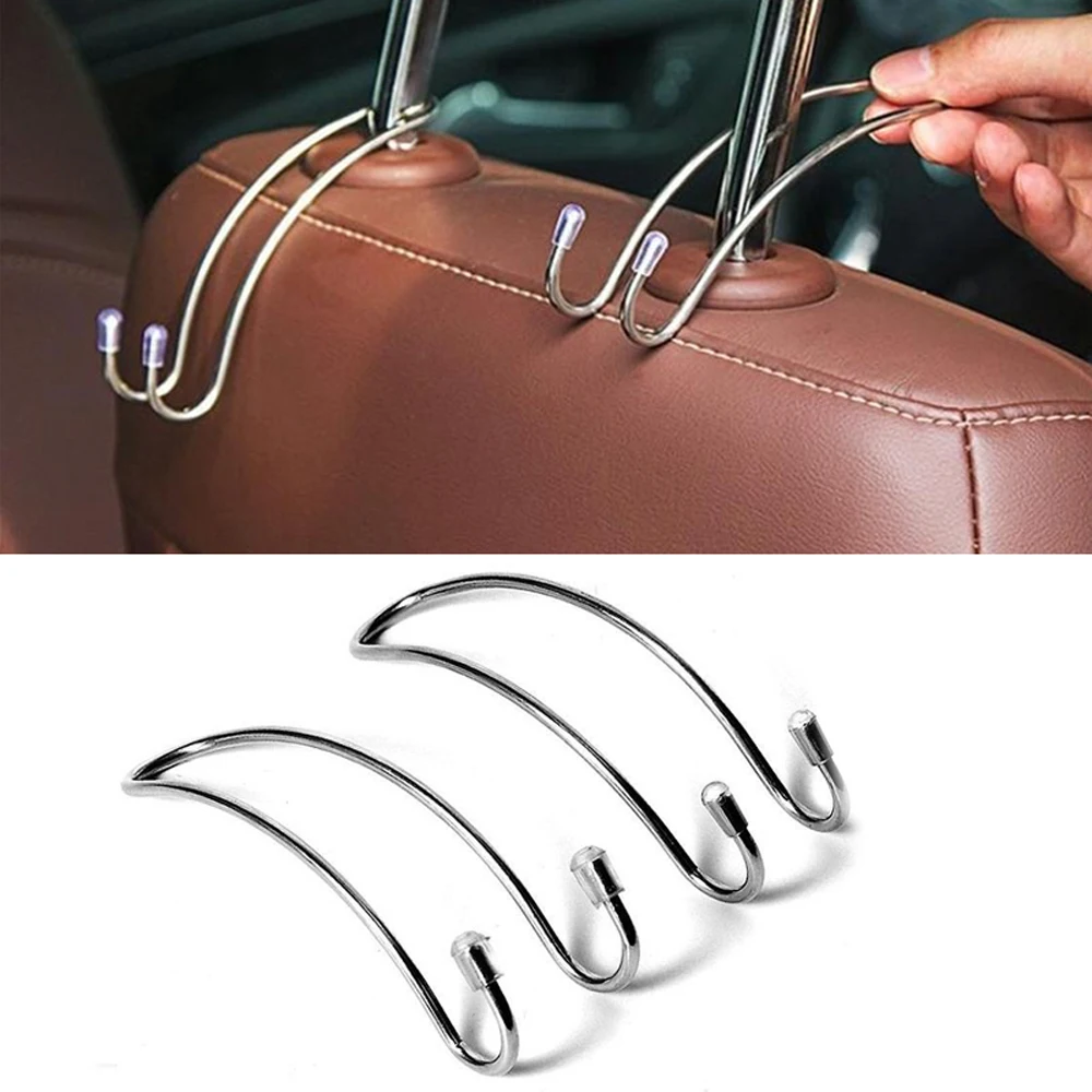 

Multi-functional Metal Auto Car Seat Headrest Hanger Bag Hook Holder for Bag Purse Cloth Grocery Storage Auto Fastener Clip