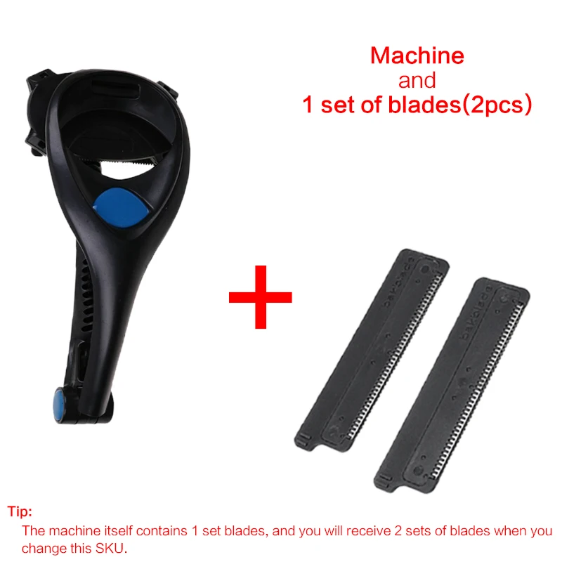 Extend 1 set blades Растягивающаяся бритва с двойными лезвиями, триммер для мужчин, бритва для рук и ног, бритва с длинной ручкой для удаления волос, новинка - Цвет: Extend 1 set blades