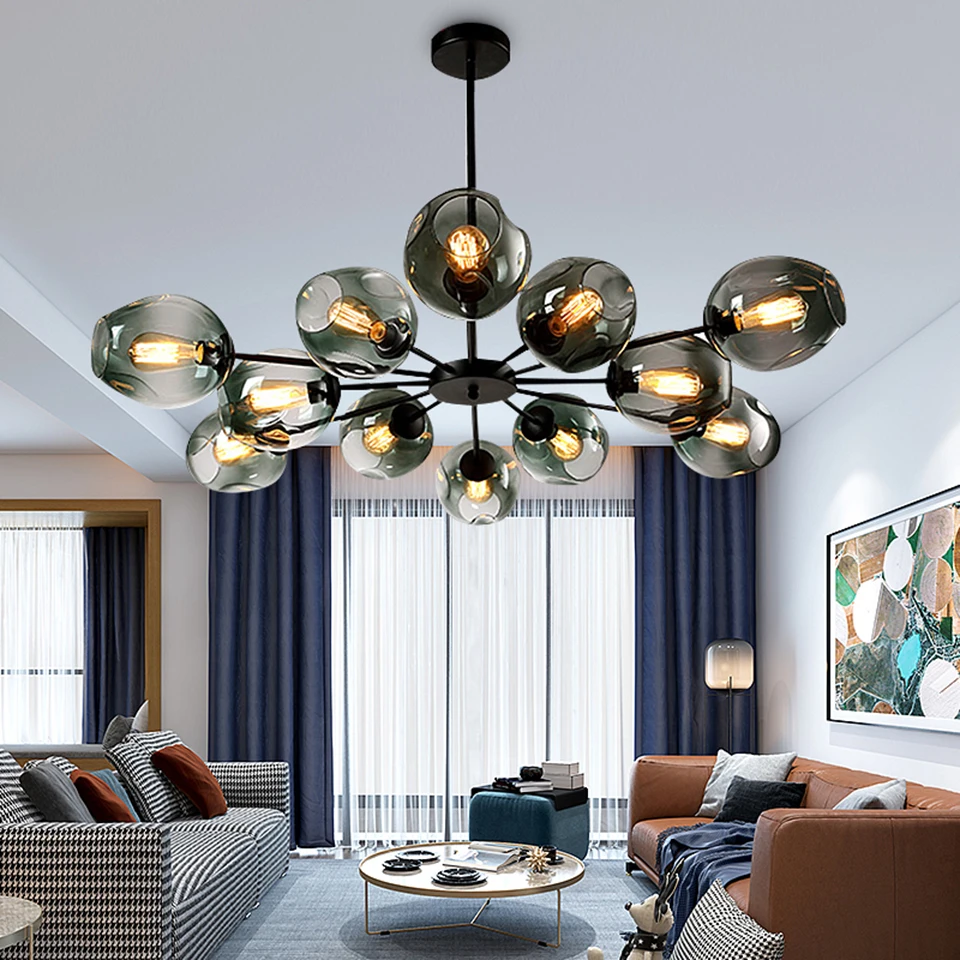 

Modern Led Chandelier Nordic Glass Chandelier Living Room Bedroom Interior Decoration Lamp Kitchen Dining Room Lighting Lamp