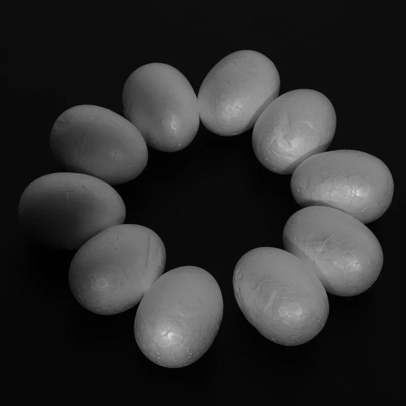 10 пенопластовых яиц 6 см белое пасхальное яйцо декоративное для покраски или