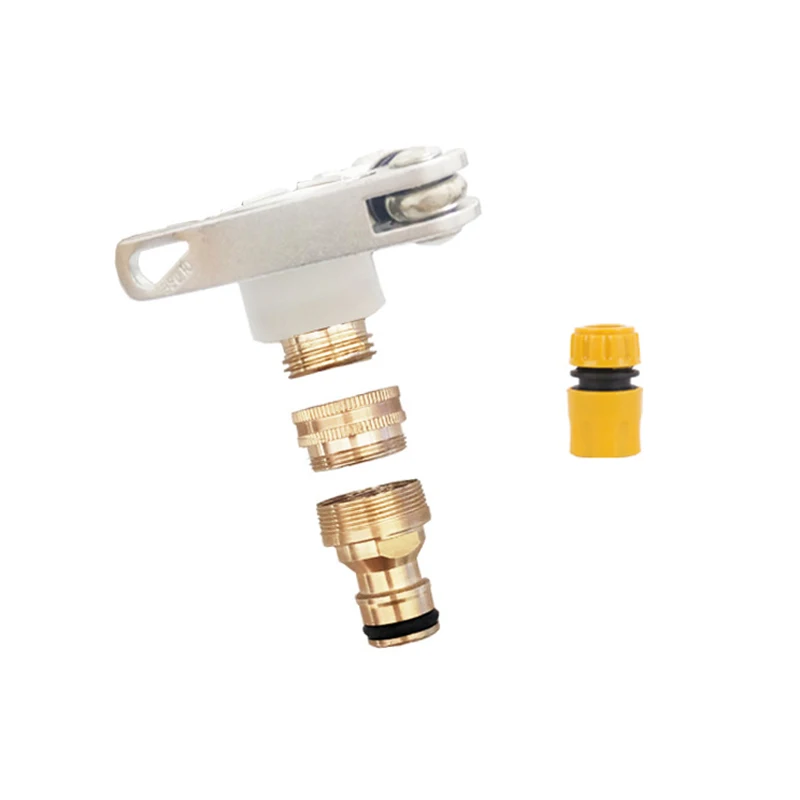 

Universal 3-In-1 Brass Hose Tap Connectors Set Vintage Faucet Adapter Washing Machine Quick Connector C44