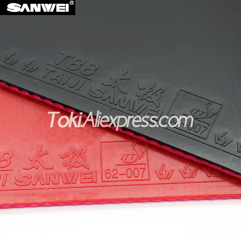 Резина для настольного тенниса SANWEI TAIJI PLUS (TAICHI) SANWEI (розовая Натяжная губка) Резина для пинг-понга SANWEI от AliExpress WW