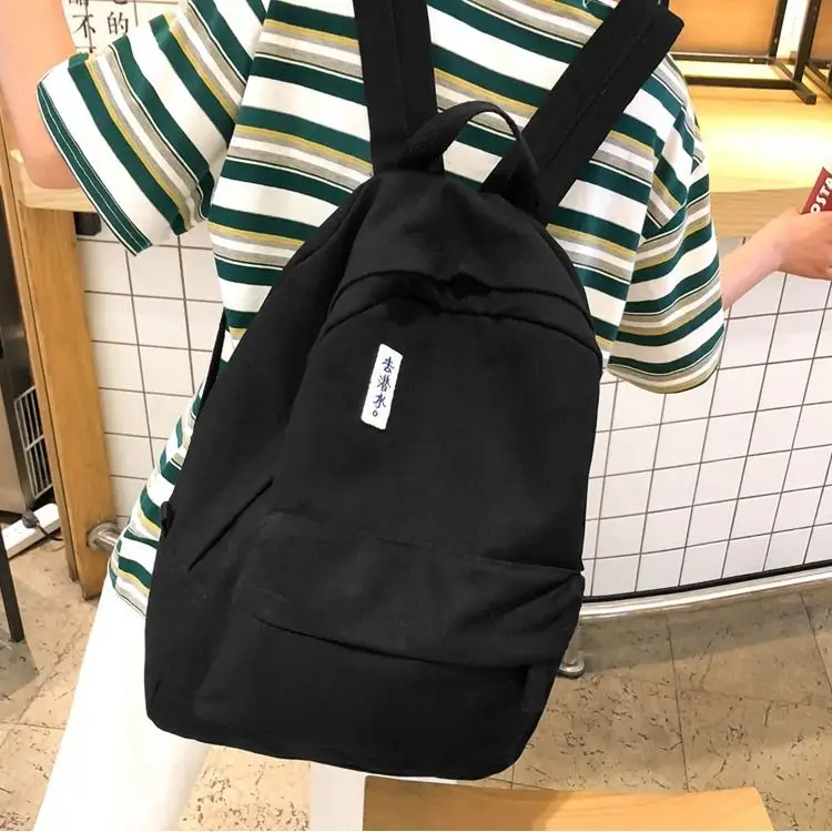 

PB2879 2020 NEW Cotton canvas tricolor Casual fashion backpack