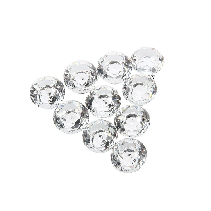 

10pcs 30mm Diamond Crystal Glass Door Drawer Cabinet Furniture Handle Knob Screw