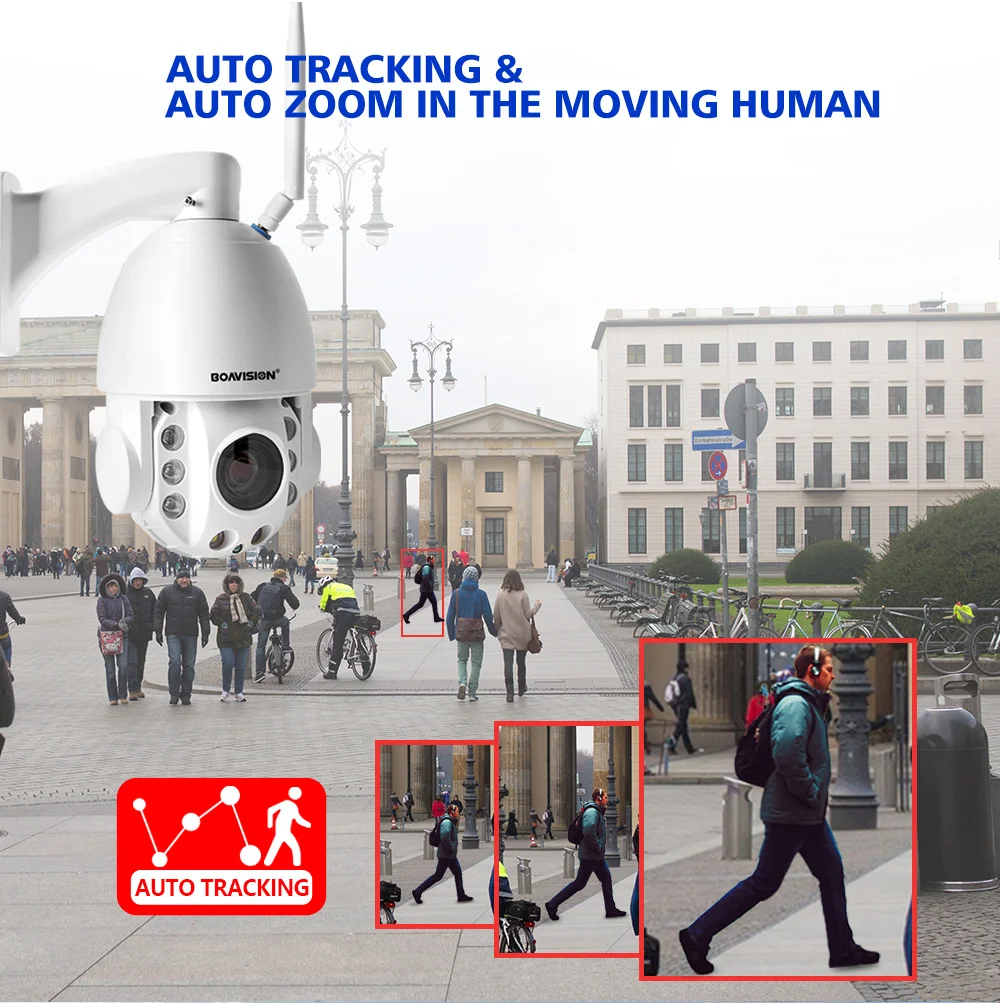 Цена IP-камера видеонаблюдения, 5 МП, Wi-Fi/4G/POE, PTZ, ии, 30-кратный двухсторонний звук, цветное ночное видение, 80 м, ИК