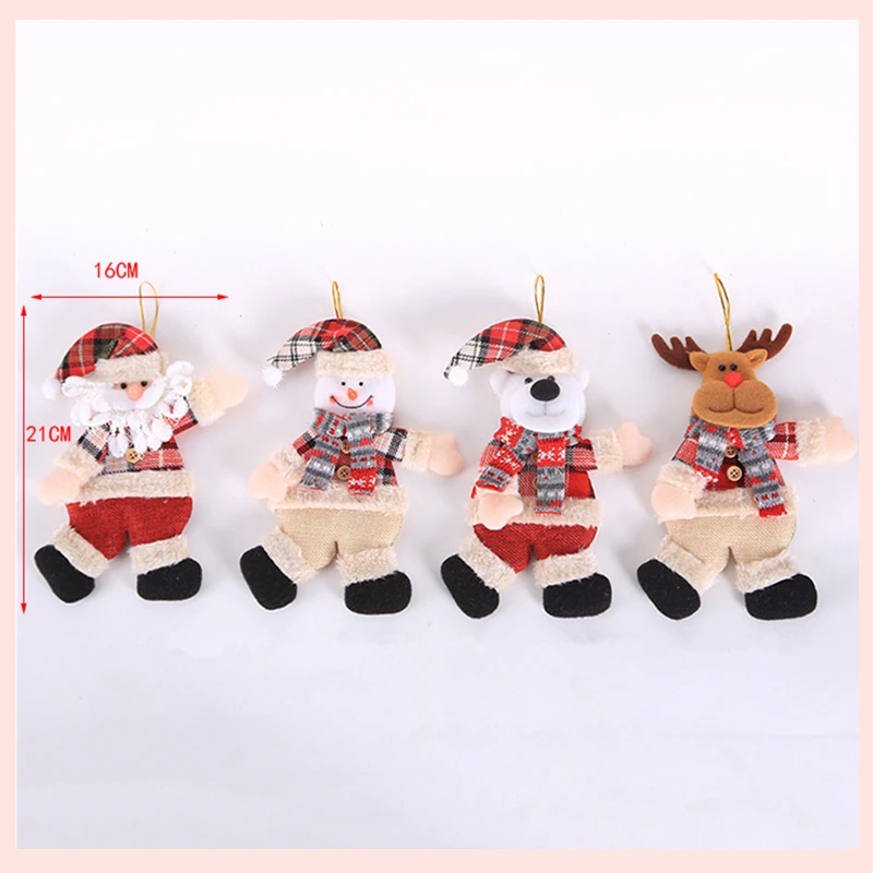 Christmas Home Decor Hanging Ornaments Santa Dolls Christmas Tree Decorations New Year Hangings Decorations Enfeites De Natal