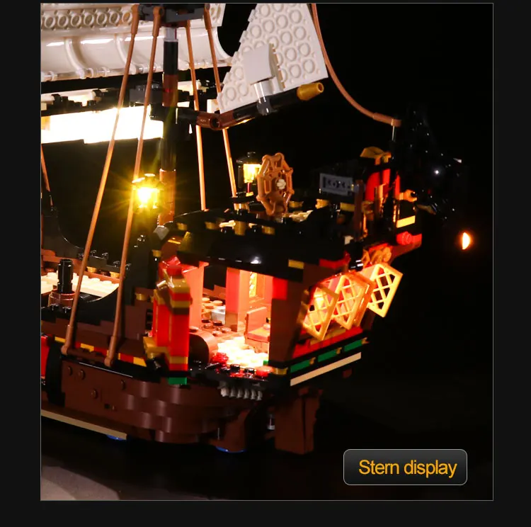 

Building Blocks Set's Led Light Kit for Pirate Ship Lighting Set Compatible for 1109 Deco Kids Toys Only Led Light,No Blocks