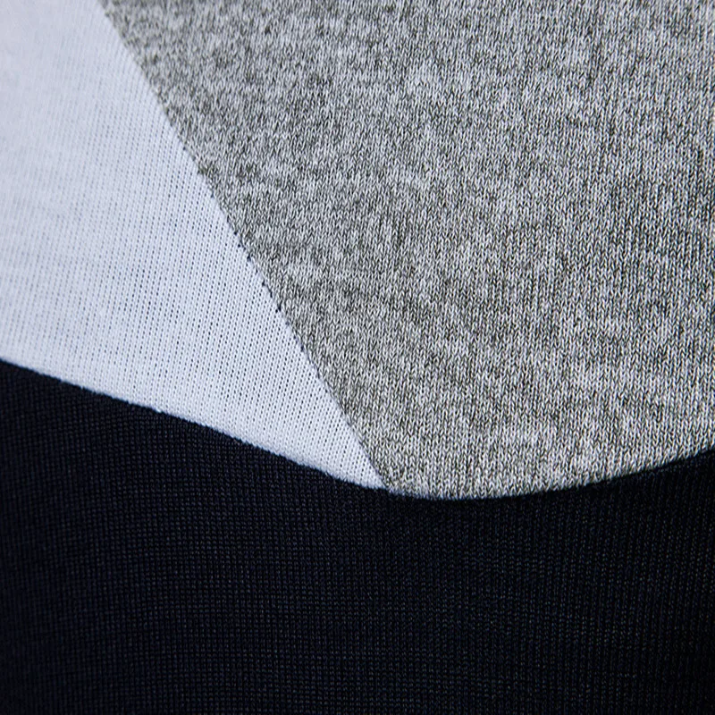 

Men Turtleneck Cotton Pullover Patchwork Autumn Winter Long Sleeve Warm Comfortable Clothes Knitted Casual Male Sweater Pull