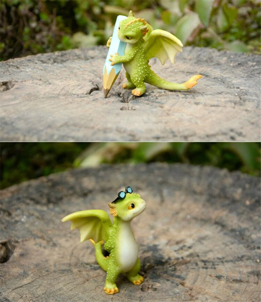 

Original Design cute dragon ornament status dinosaur sculpture home desktop decoration magic animal doll gift