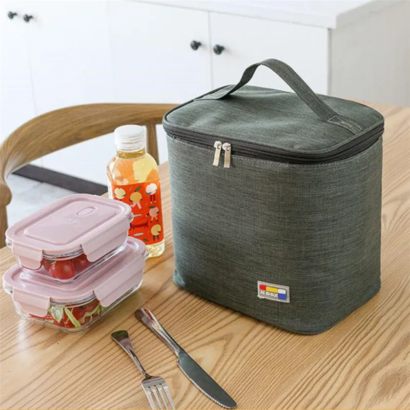 

Portable Thermal Lunch Bags For Women Kids Men Fashion Picnic Cooler Lunch Bag Insulated Travel Food Tote Bags Box Zipper
