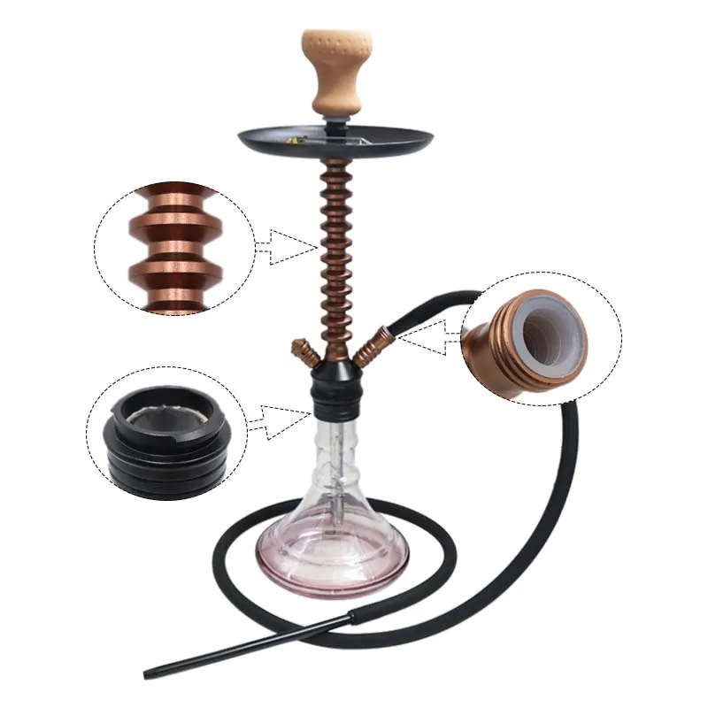 Кальян из нержавеющей стали большого размера новый дизайн набор для курения Chicha