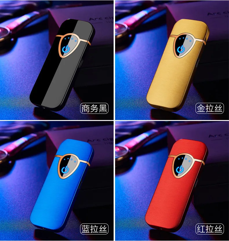 Сенсорный индукционный Зажигалка зарядка Usb двусторонний точечный детектор дыма Зажигалка ветронепроницаемые гаджеты для мужчин