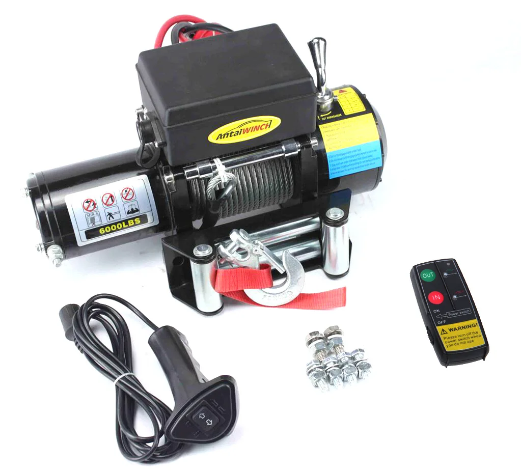

12v/24v 6000 lbs car winch electric winch custom winch electric winch 12v
