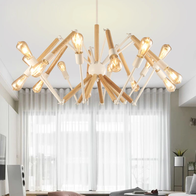 Купить Американская ретро люстра в стиле индастриал, многофункциональная простая лампа-паук для кафе, бара, спальни, домашнего освещения