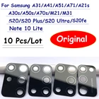 Стекло для объектива задней камеры 10 шт. с Ahesive для Samsung A51 A21S A30S A50S A70S A31 A41 A71 M21 M31 S20 Plus Ultra fe Note 10Lite