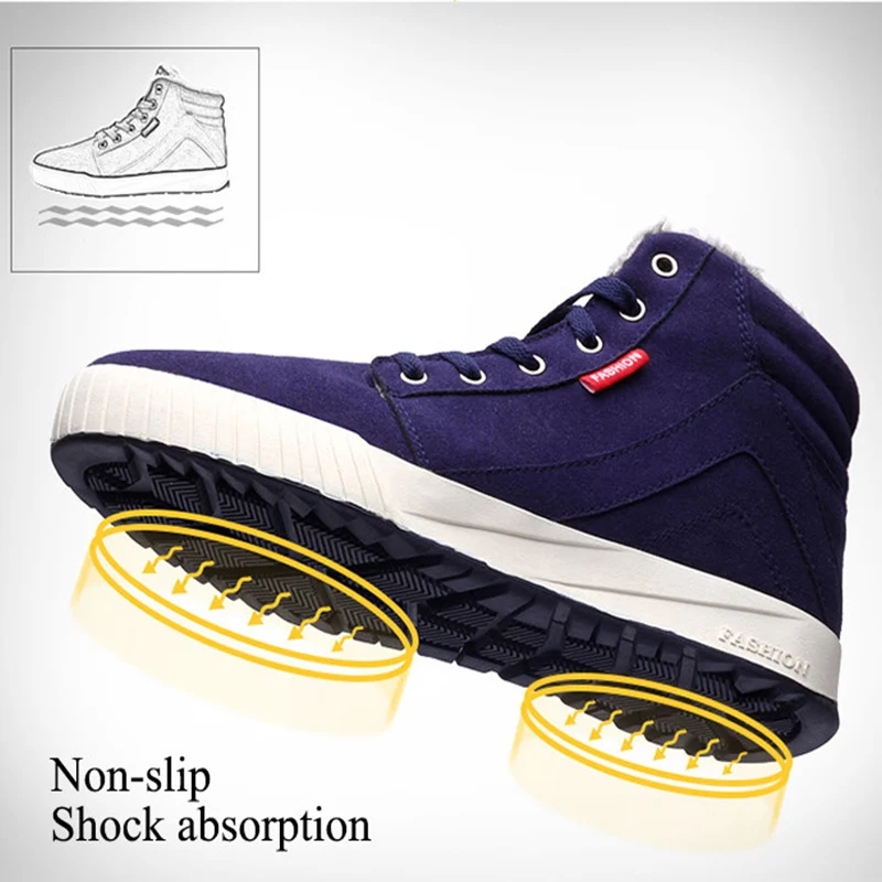 JACKSHIBO/зимние сапоги высокого качества; зимняя обувь; Мужская обувь; Теплые ботильоны на меху; зимние кроссовки для мужчин; botas hombre