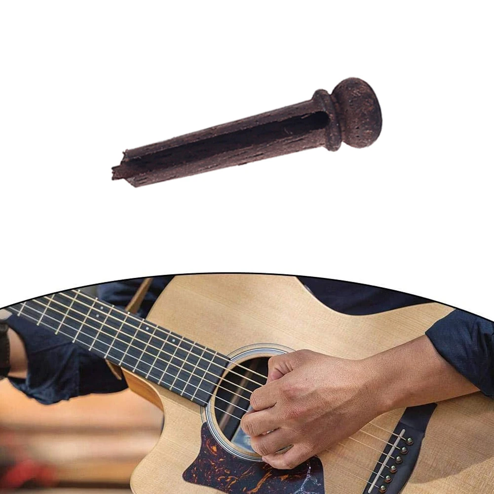 

6-String Real Bone Acoustic Guitar Bridge Rosewood Guitar Fixed String Cone Pins For Folk Guitar Replacement Accessories