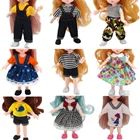 Одежда для кукол, костюм для куклы 16 см, Одежда для куклы, аксессуары, топ без рукавов, повседневные брюки, джинсовое платье в клетку, юбка, повседневная одежда, аксессуары