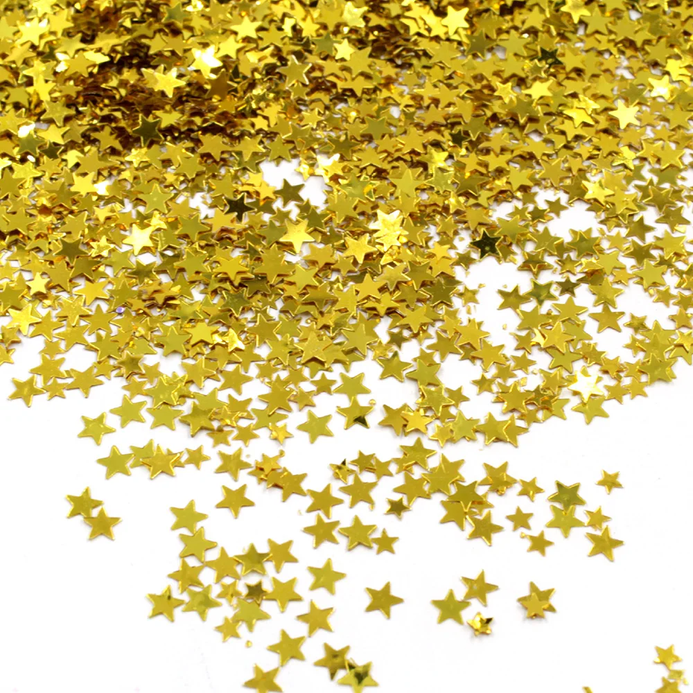 1 сумка Звездный конфетти стол серебро/золото/красочные блестящие звезды блестки
