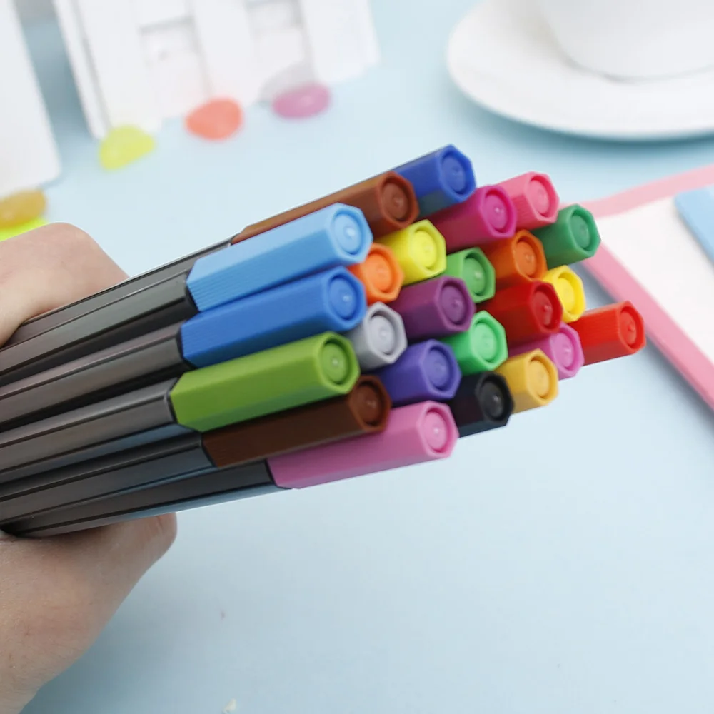 24 Цвета 0 4 мм тонкий наконечник художественный маркер для белой доски тончайший