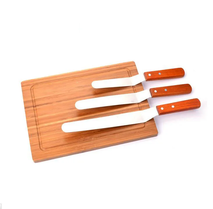 6/8/10 дюймов нержавеющая сталь с деревянной ручкой нож для сливочного торта