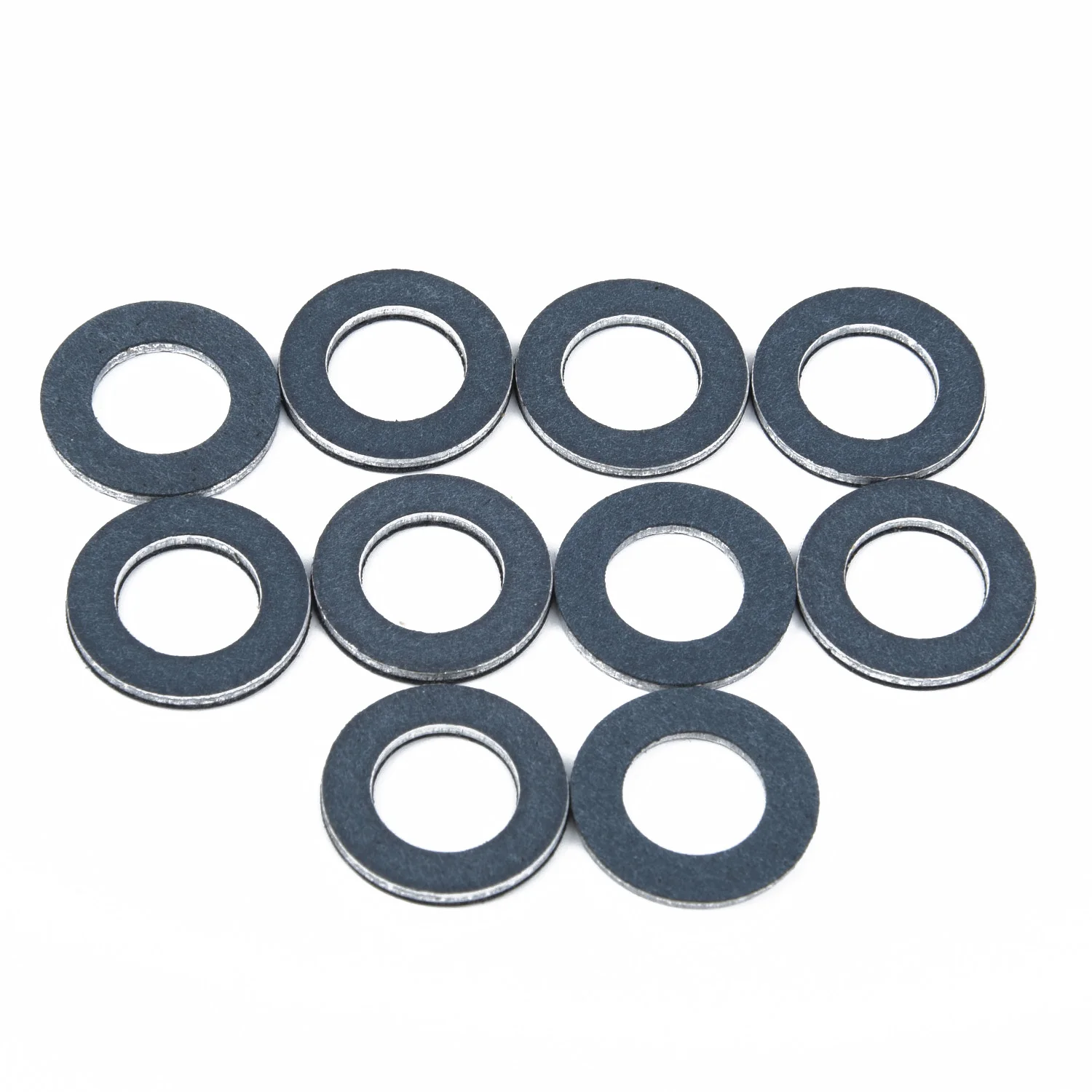 

10pcs Blue Engine Oil Drain Plug Seal Washer Gasket Rings Auto Replacement Parts 90430-12031 For TOYOTA Lexus 5*0.3*1.7inch