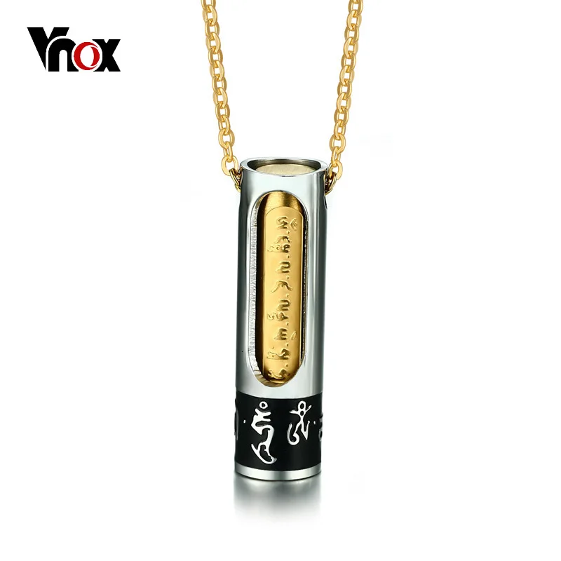 Vnox separatable кулон Для мужчин Цепочки и ожерелья тибетский 6 True мантра молитва Jewelry