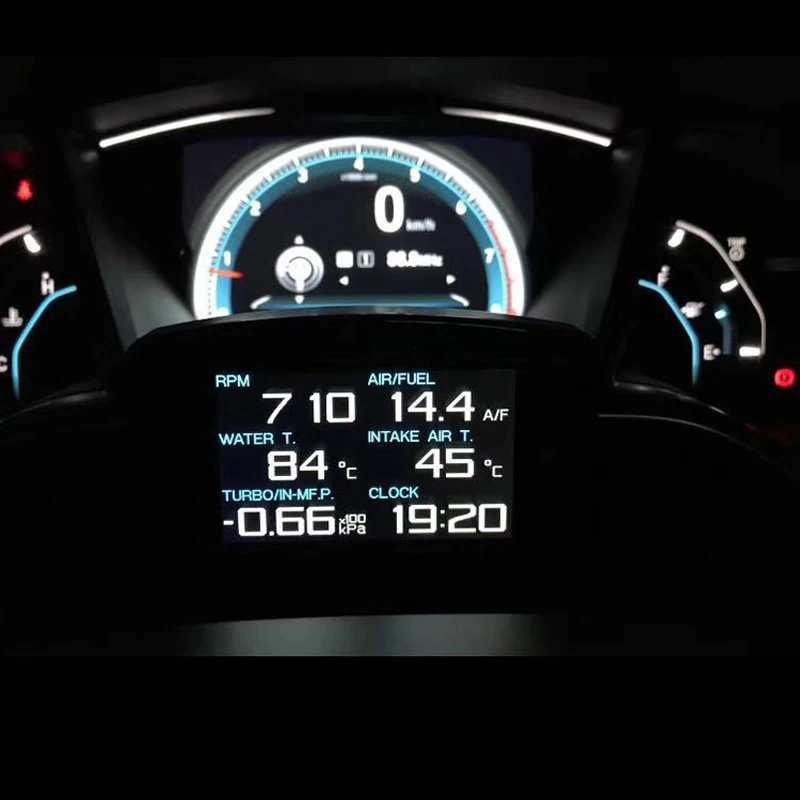 Автомобильный прибор для измерения температуры воды и масла Lufi X1 OBD2|Проекционный